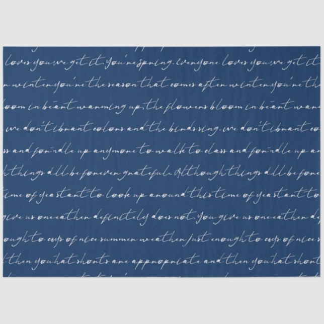 Papel De Seda El diseño de la serie de acuarela azul 4 (Anverso)