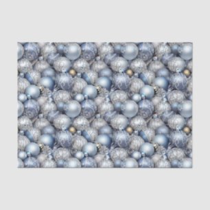 Papel De Seda El diseño de la serie de Navidades azul y plateado