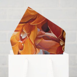 Papel De Seda El diseño de patrón floral naranja