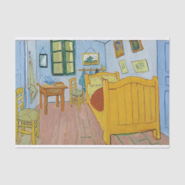 Papel De Seda El dormitorio, Vincent van Gogh post-impresionista (Anverso)