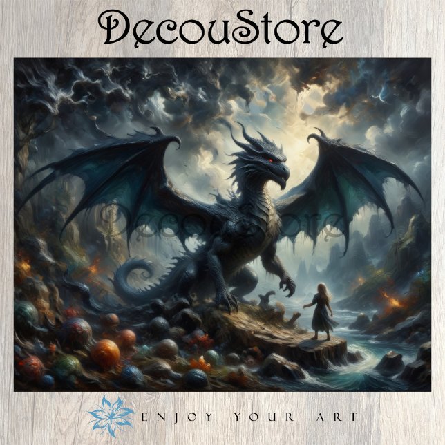 Papel De Seda El dragón guardián silencioso decoupage (Subido por el creador)