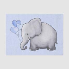 Papel De Seda El elefante lindo con el corazón hincha la ducha