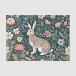 Papel De Seda El encantador conejo William Morris inspiró la flo