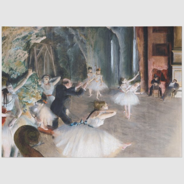 Papel De Seda El ensayo en escena, Edgar Degas (Anverso)