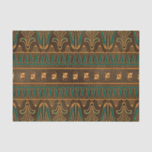 Papel De Seda El escarabajo egipcio verde y oro