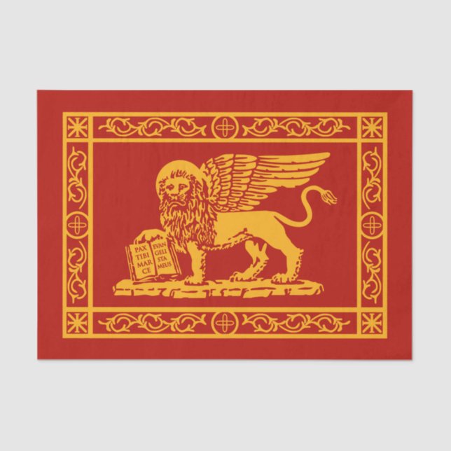 Papel De Seda El escudo de armas de Venecia, Italia (Anverso)