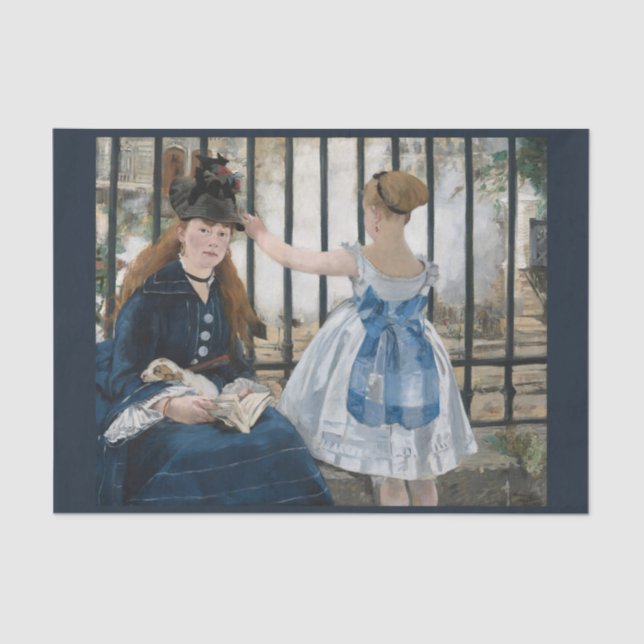 Papel De Seda El ferrocarril de Eduard Manet, Arte Decoupage (Anverso)