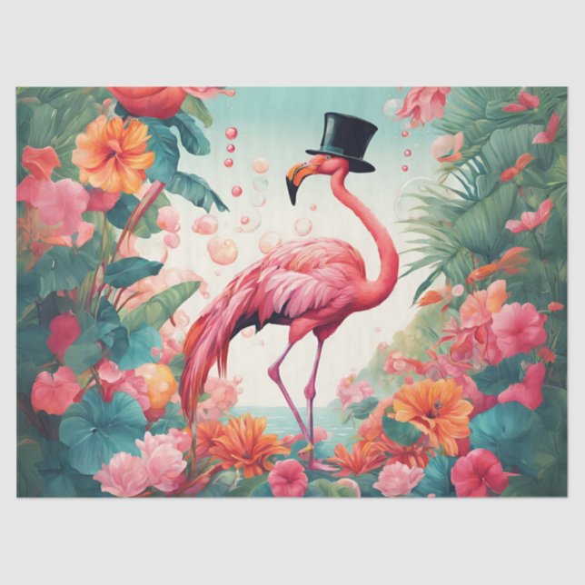 Papel De Seda El Fiesta Flamingo (Anverso)