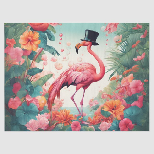 Papel De Seda El Flamenco de la Fiesta Después (Anverso)