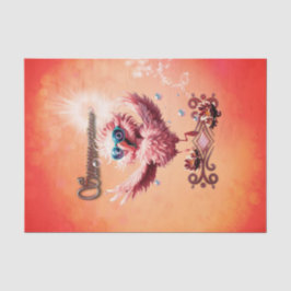 Papel De Seda El flamingo en funcionamiento es muy agradable, en