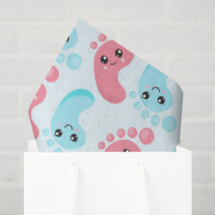 Papel De Seda El género de los pies de bebé pequeños revelan tej