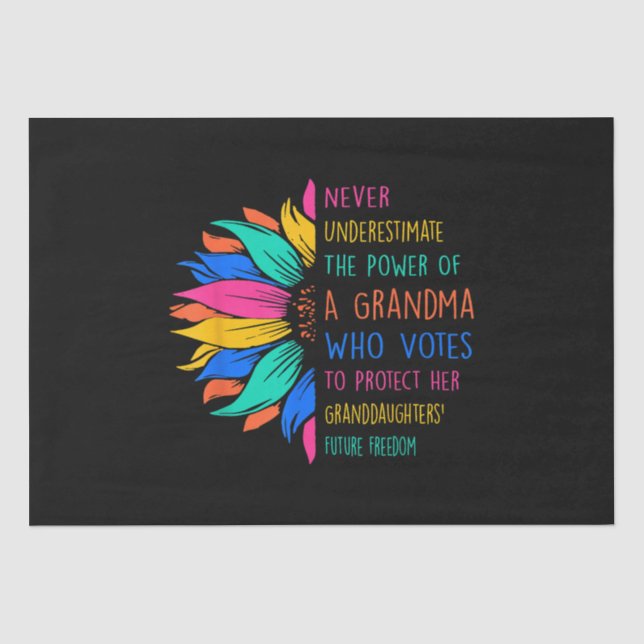 Papel De Seda El girasol nunca subestima el poder de la abuela (Anverso)