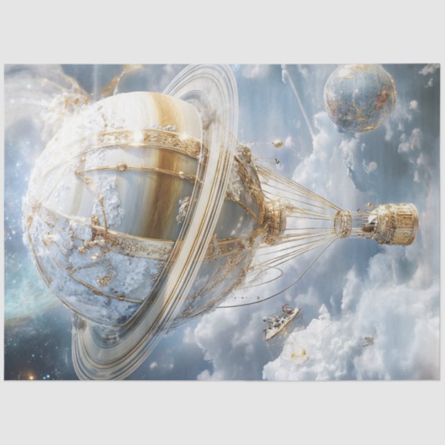 Papel De Seda El globo de aire caliente de desconexión parece Sa (Anverso)