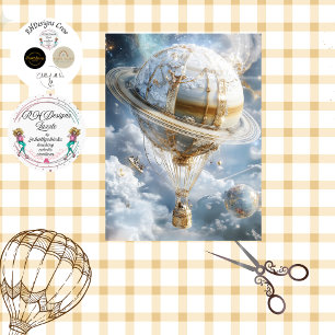 Papel De Seda El globo de aire caliente de desconexión parece Sa