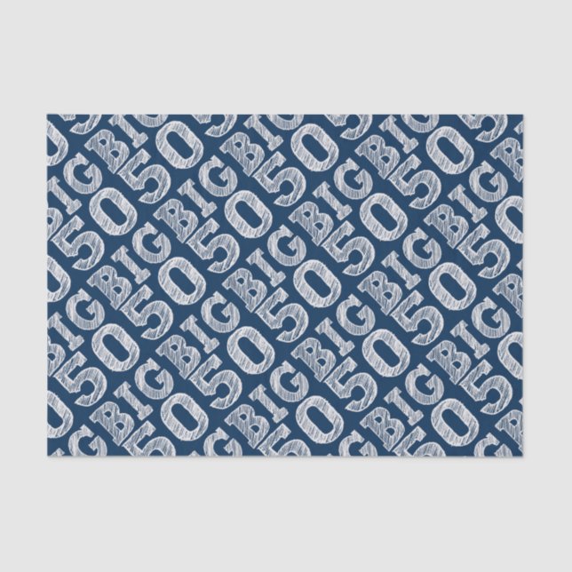 Papel De Seda El gran 50 cumpleaños número cincuenta (Anverso)