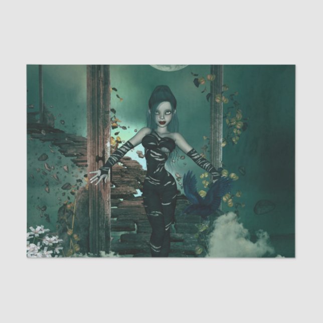 Papel De Seda El hada oscura de la noche (Anverso)