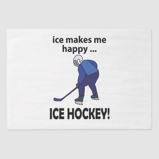 Papel De Seda El hockey sobre hielo me hace feliz hockey sobre h (Anverso)
