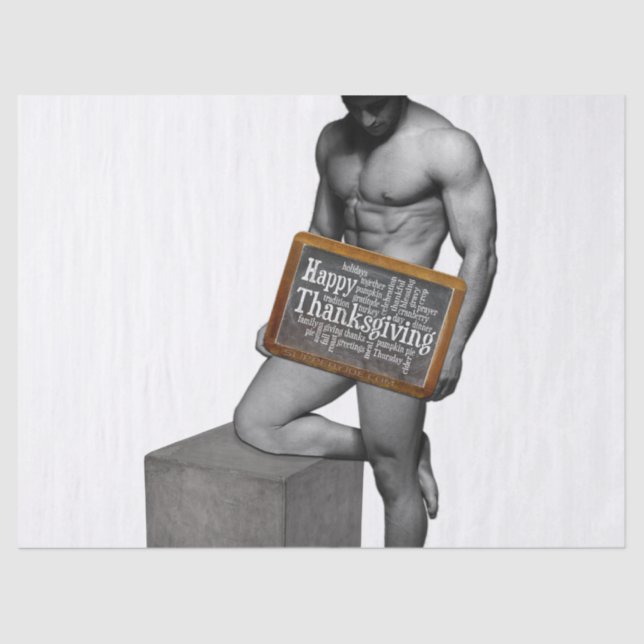 Papel De Seda El hombre del Día de Acción de Gracias de Slippery (Anverso)