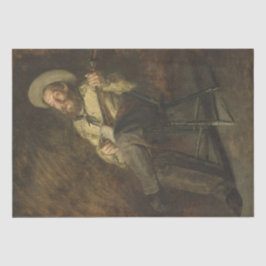 Papel De Seda El hombre del país juega al banjo y al canto