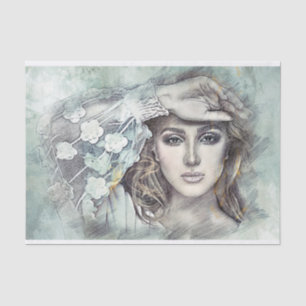 Papel De Seda El Ilustracion de la mujer moderna