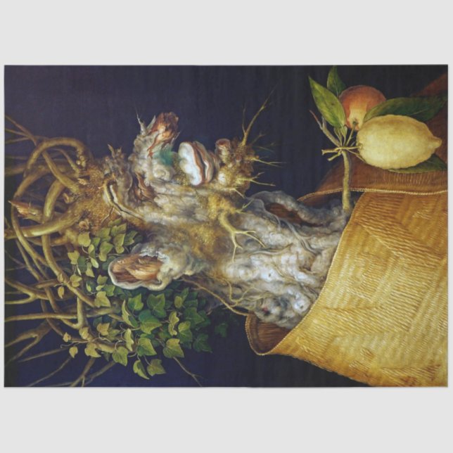 Papel De Seda El invierno, Arcimboldo (Anverso)