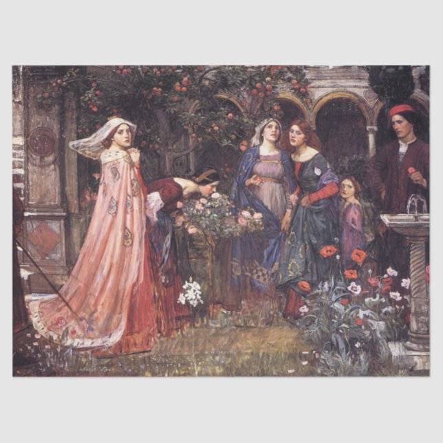 Papel De Seda El jardín encantado de John William Waterhouse (Anverso)