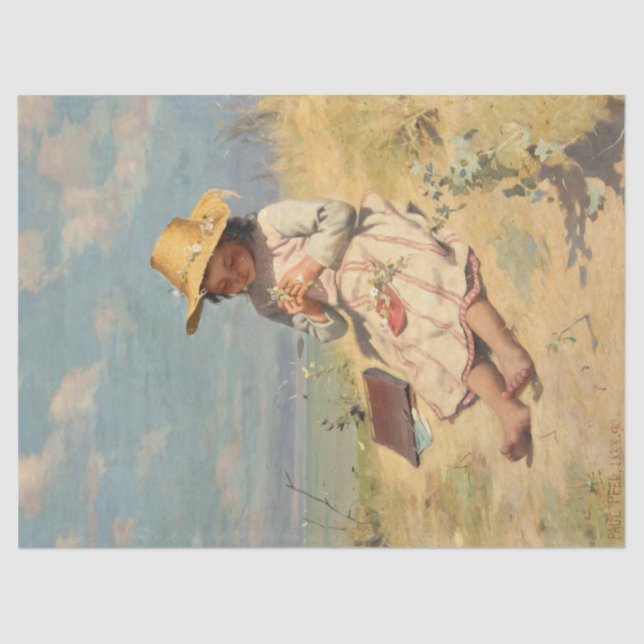 Papel De Seda El joven botánico (de Paul Peel) (Anverso)