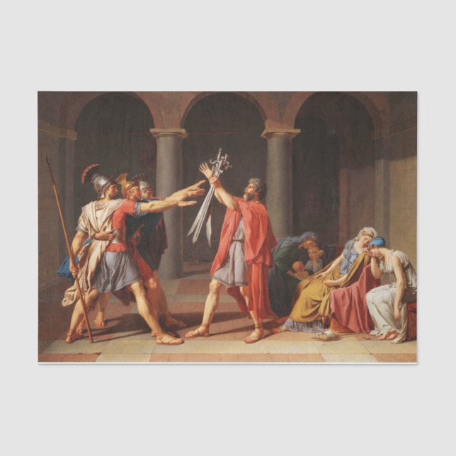 Papel De Seda El juramento del Horatii de Jacques-Louis David (Anverso)