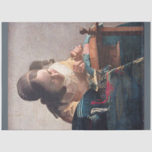Papel De Seda El Lacemaker, Johannes Vermeer, 1669-1670