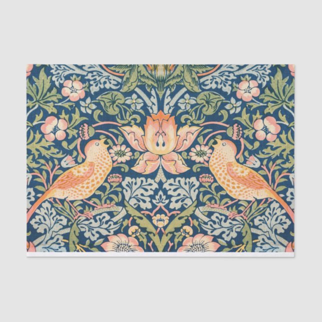 Papel De Seda El ladrón de fresas de William Morris (Anverso)