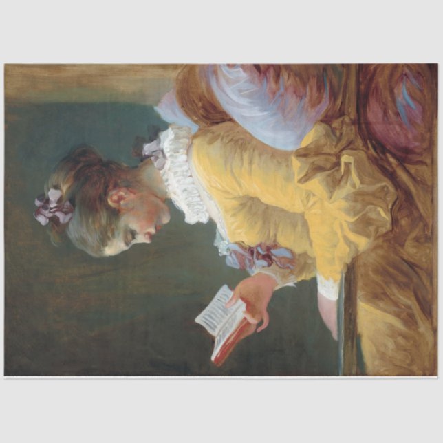 Papel De Seda El lector, Fragonard (Anverso)