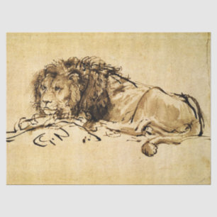 Papel De Seda EL LEÓN DEL CABO MENTIDO, por Rembrandt Sepia, Bla