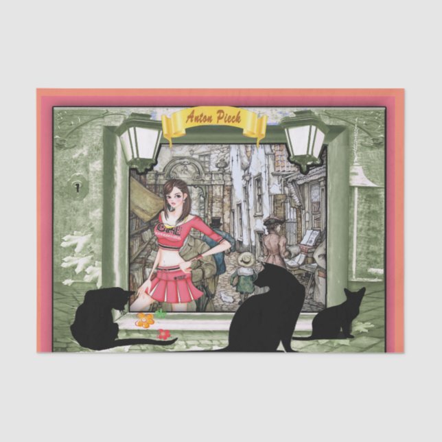 Papel De Seda El libro está parado en una vela sin llama (Anverso)