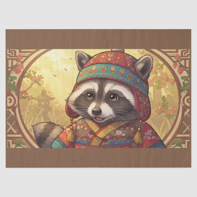 Papel De Seda El mapache más vestido de China (Anverso)