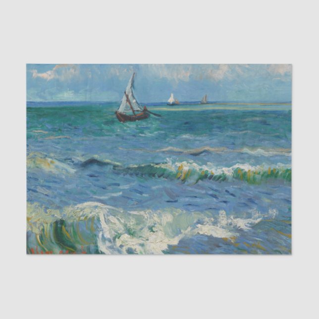 Papel De Seda El mar en Les Saintes Maries de la Mer | Van Gogh (Anverso)