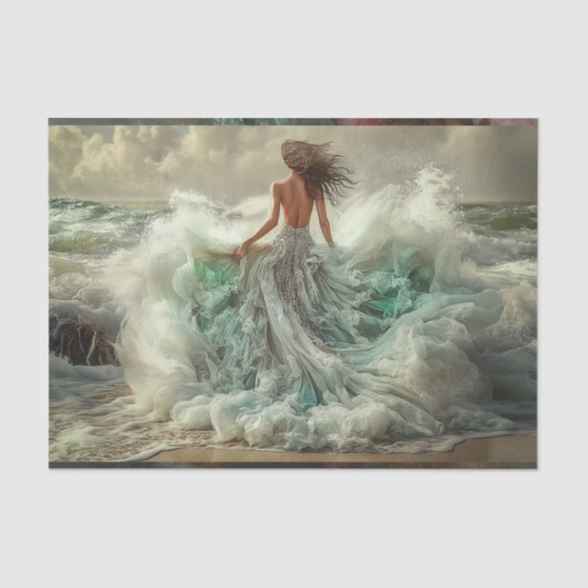 Papel De Seda El mar se convierte en ella (Anverso)