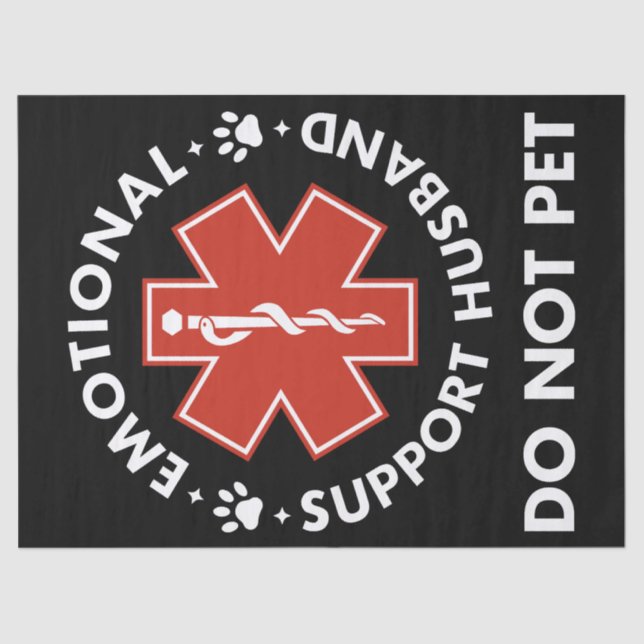 Papel De Seda El Marido De Apoyo Emocional No Es Mascota (Anverso)