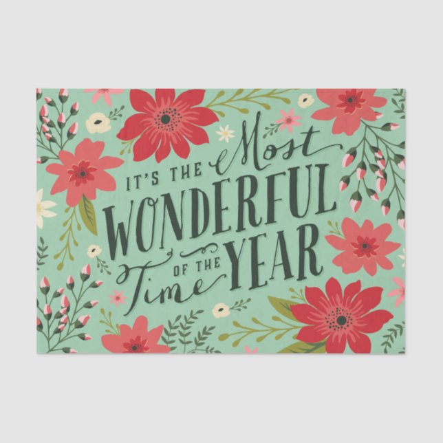 Papel De Seda El momento más maravilloso de la floral navideña (Anverso)