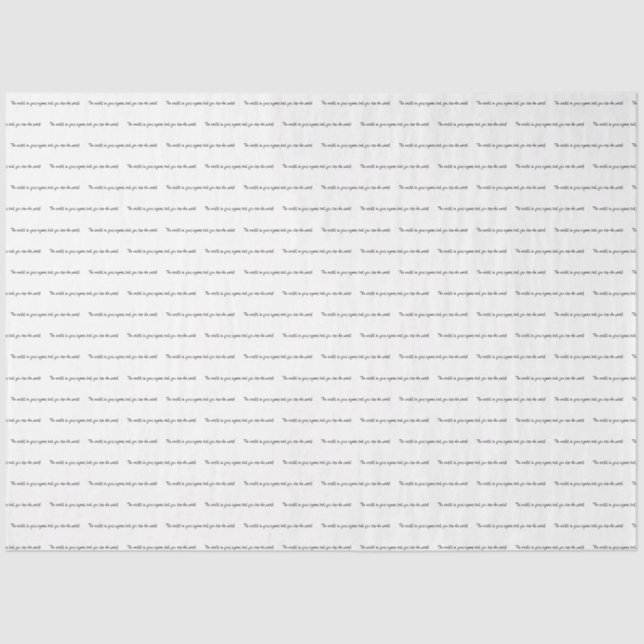 Papel De Seda El mundo es tu ostra y tú eres la perla (Anverso)