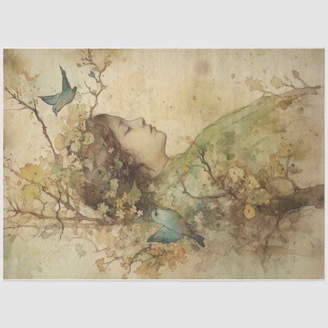 Papel De Seda El nacimiento de la primavera (Anverso)
