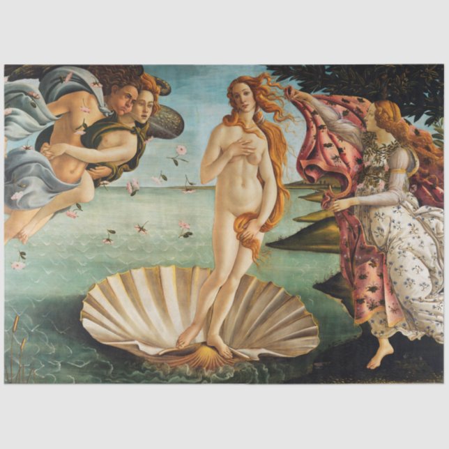 Papel De Seda El nacimiento de Venus (detalle), Sandro Botticell (Anverso)