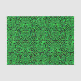 Papel De Seda El nudo celta en verde y negro