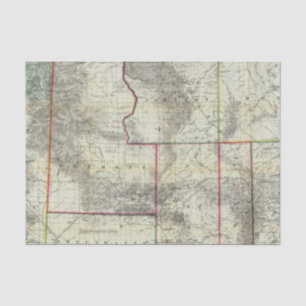 Papel De Seda El nuevo mapa de Holt, Wyoming