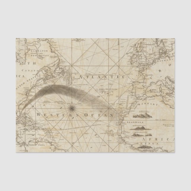 Papel De Seda El Océano Atlántico (Anverso)