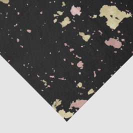Papel De Seda El oro mate y el oro Rosa caen en negro