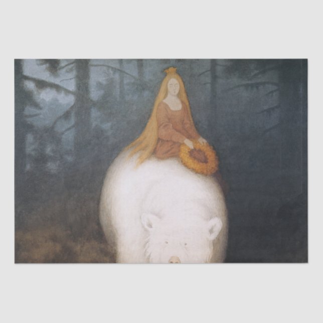 Papel De Seda "El oso blanco" por Theodor Kittelsen (Anverso)