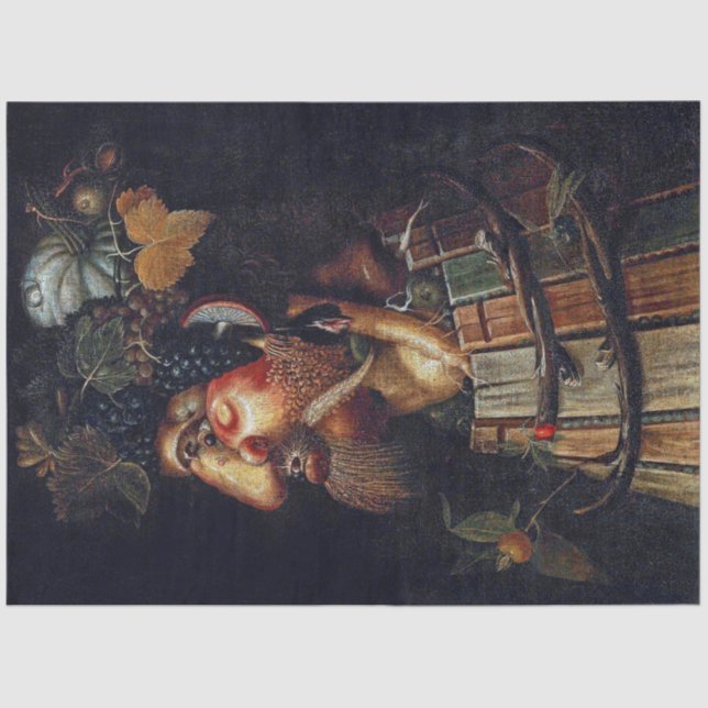 Papel De Seda El otoño, Arcimboldo (Anverso)