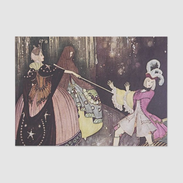 Papel De Seda "El pájaro azul" de Edmund Dulac (Anverso)