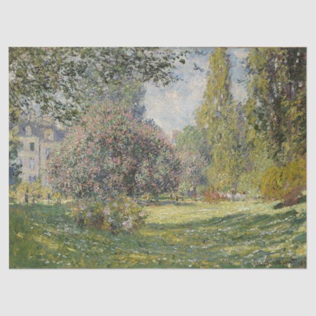 Papel De Seda El Parque Monceau - Claude Monet (Anverso)