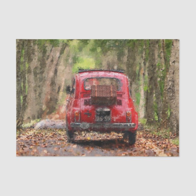 Papel De Seda El paseo en auto campestre (Anverso)